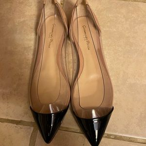 NEW Gianvito Rossi Plexi flats, size 37.5/7.5.